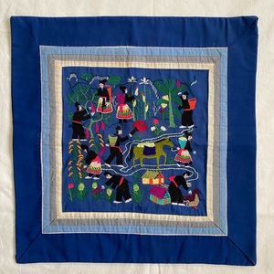 Asian embroidered pillowcase